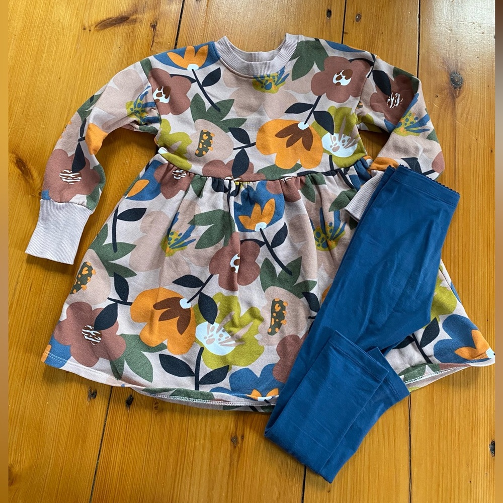 NEXT Floral Long-Sleeve sweatshirt Dress
